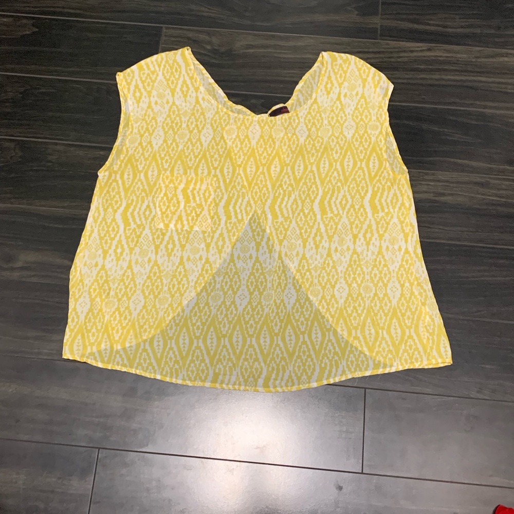 Sheer open back shirt
